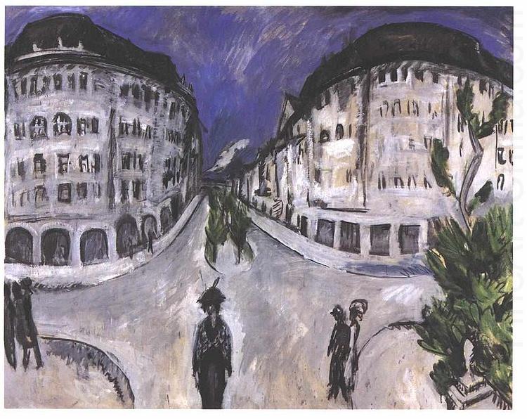 Street at Stadtpark SchOneberg, Ernst Ludwig Kirchner